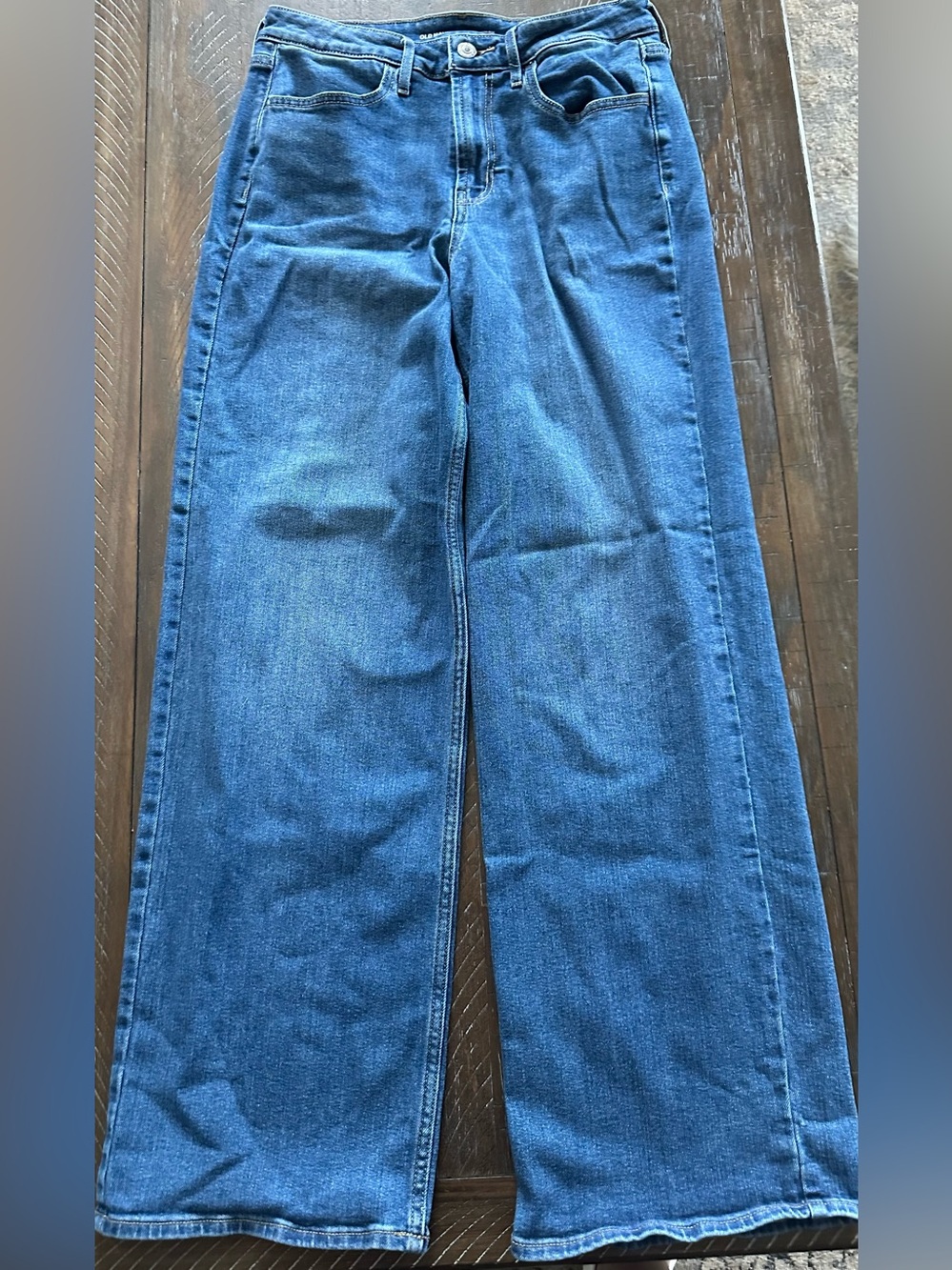 Old Navy WOW High Rise Wide-Leg Blue Denim Jeans - Size 8